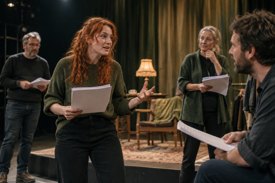 Teater og scenearbeid – KI-generert illustrasjonsbilde for Sandefjord Teaterforening – amatørteater