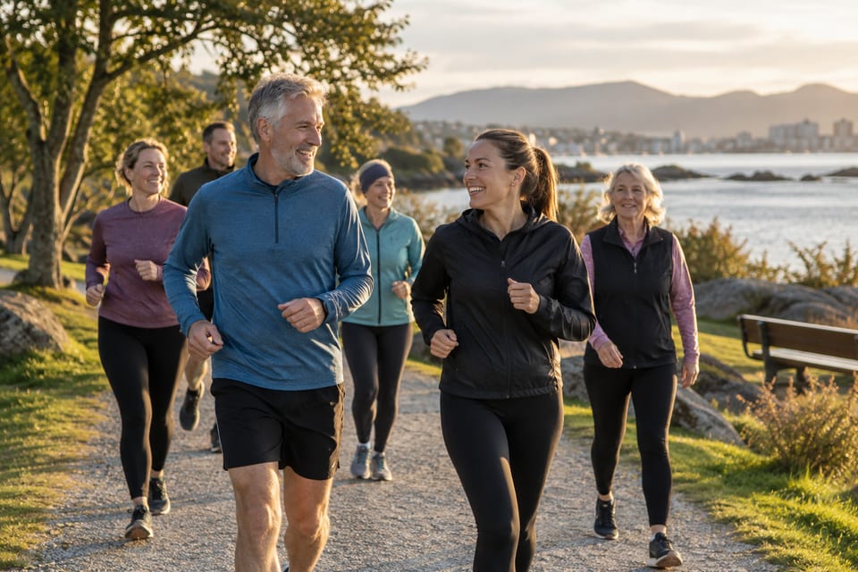 Løpere på en sti – KI-generert illustrasjonsbilde for Stavanger parkrun